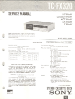 Sony TC-FX320 - Service Manual 